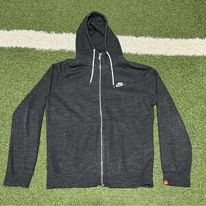 Nike Men's Charcoal Zip-Up Hoodie